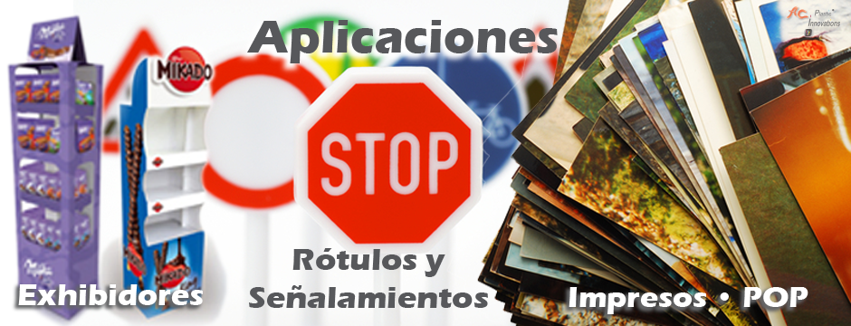 Aplicaciones en Impresos, Exhibidores, Señalamientos | Ac Plastic Innovations