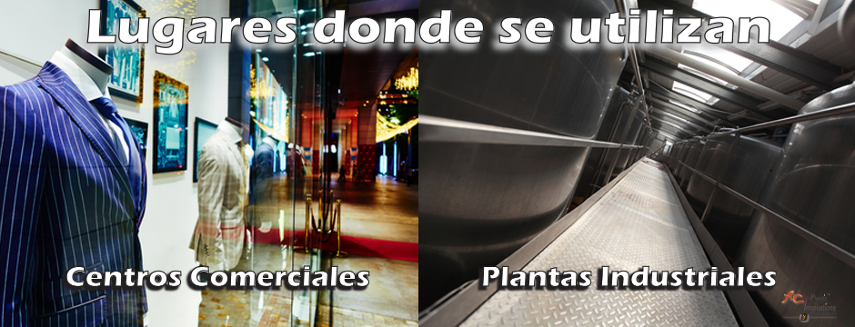 Lugares donde se utilizan: Centros Comerciales - Plantas Industriales | AC Plastic Innovations