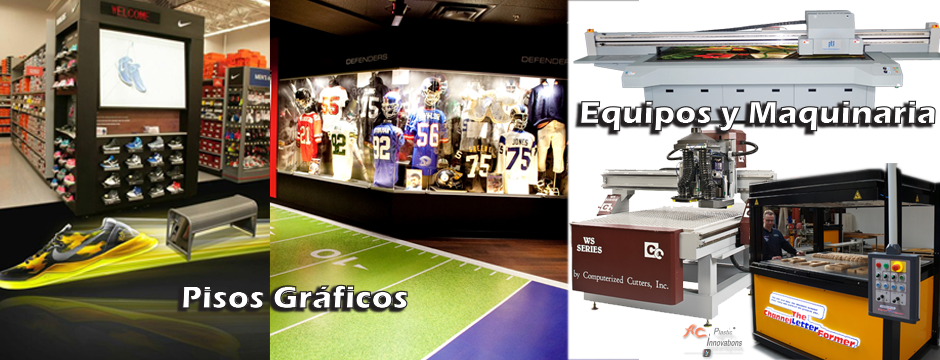 Pisos Gráficos - Equipos y Maquinaria | Representaciones de AC Plastic Innovations a través de AmLtMktg